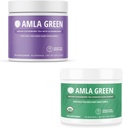 Amla Powder & Green Tea Superfood Supplement, Αντιοξειδωτική Υποστήριξη, Made with Elderberries (90 Servings) & Ινδικά φραγκοστάφυλα (30 Servings), Βιολογικά, Vegan