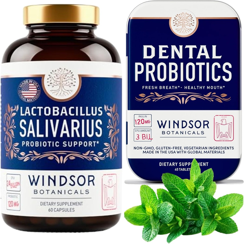 ΒΟΤΑΝΙΚΑ ΑΙΝΕΣ Lactobacillus Salivarius Probiotic and Dental Probiotics στοματικό πακέτο υγείας