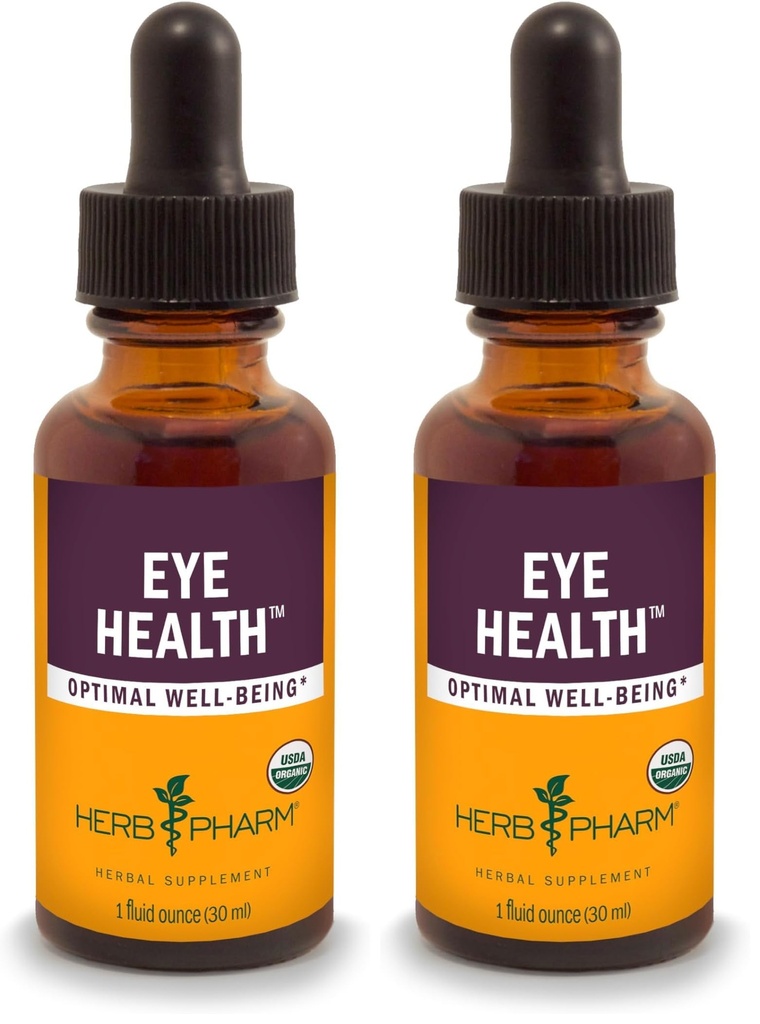 Herb Pharm Eye Health Liquid Herbal Formula with Bilberry and Goji Liquid Extracts - 1 Ουγγιά (Pack of 2)