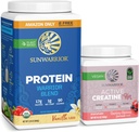 Sunwarrior WarriorBlend Vanilla Protein Powder 32 Σερβίρει & Creatine για τις γυναίκες Berry Λεμονάδα 50 Υπηρεσίες