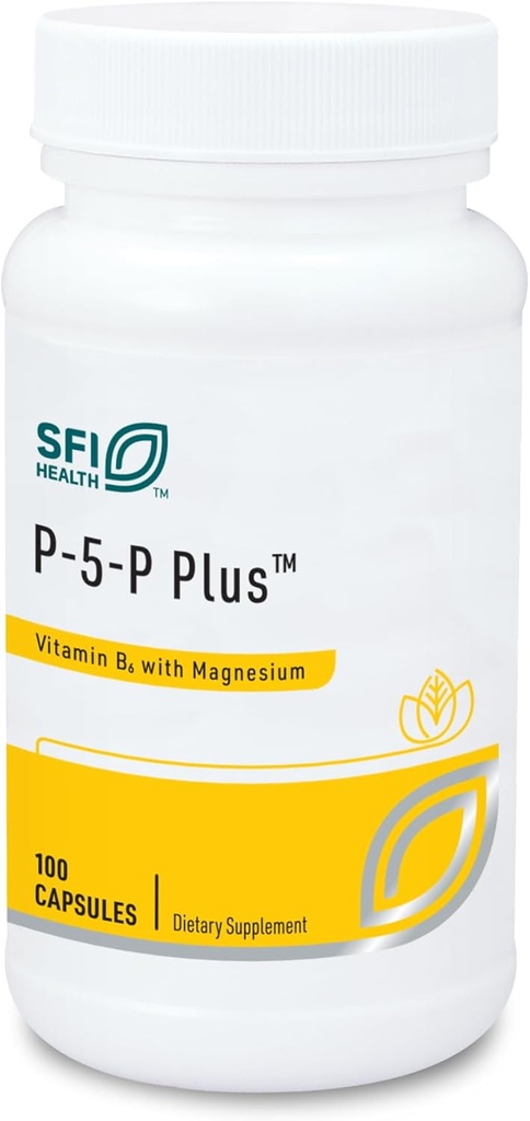 Klaire Labs SFI Health P-5-P Plus Magnesium - 30 Milligrams Βιοενεργής Βιταμίνης B6 Πυριδοξαλικό-5-Φωσφορικό με TRAACS Μαγνήσιο, Υποαλλεργικό (100 κάψουλες)