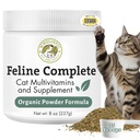 Wholistic Organics Pet Feline Complete - 8 Oz - Multivitamin & Probiotic σκόνη για γάτες - Natural Cat Food & Digestive Υποστήριξη