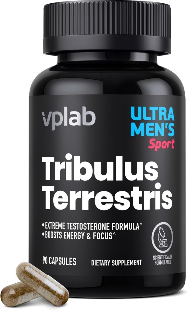 VPLab Ultra Men's Tribulus Terrestris - ημερήσιο συμπλήρωμα πολυβιταμίνης για άνδρες με Tribulus Terrestris Extract και ψευδάργυρο - Υποστηρίζει επίπεδα & ανοσοποιητικό σύστημα, 90 κάψουλες