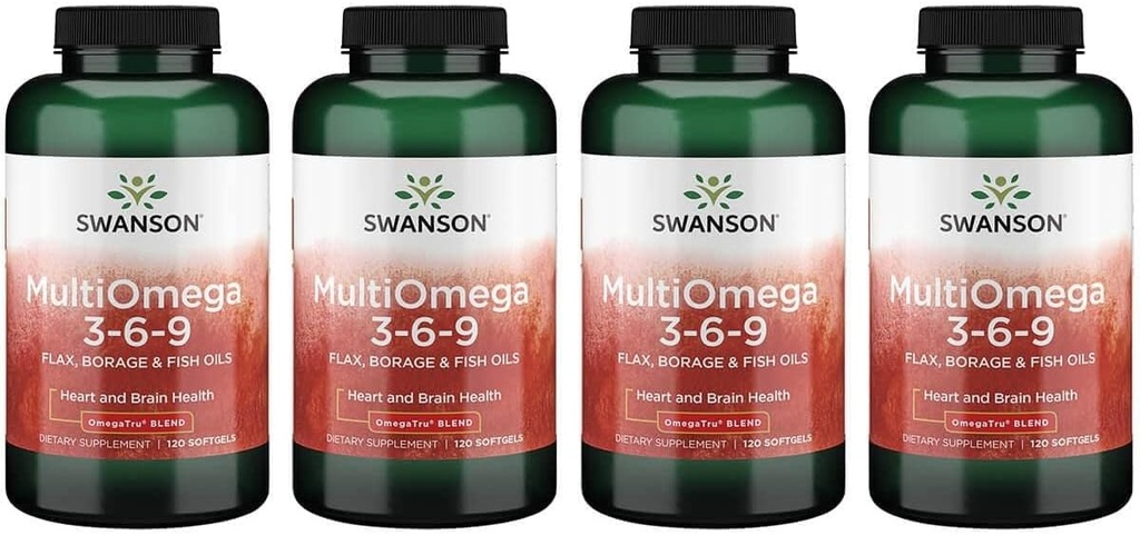 Swanson Multiomega 3-6-9 (Flax Borage Fish) 2400 Milligrams 120 Sgels (4 Συσκευασία)