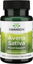 Swanson Full Spectrum Avena Sativa (Πράσινο χόρτο βρώμης) - συμπλήρωμα βοτάνων Προώθηση του νευρικού συστήματος Υγεία - Φυσική φόρμουλα Υποστήριξη Συνολική ευεξία - (60 κάψουλες, 400mg το καθένα)