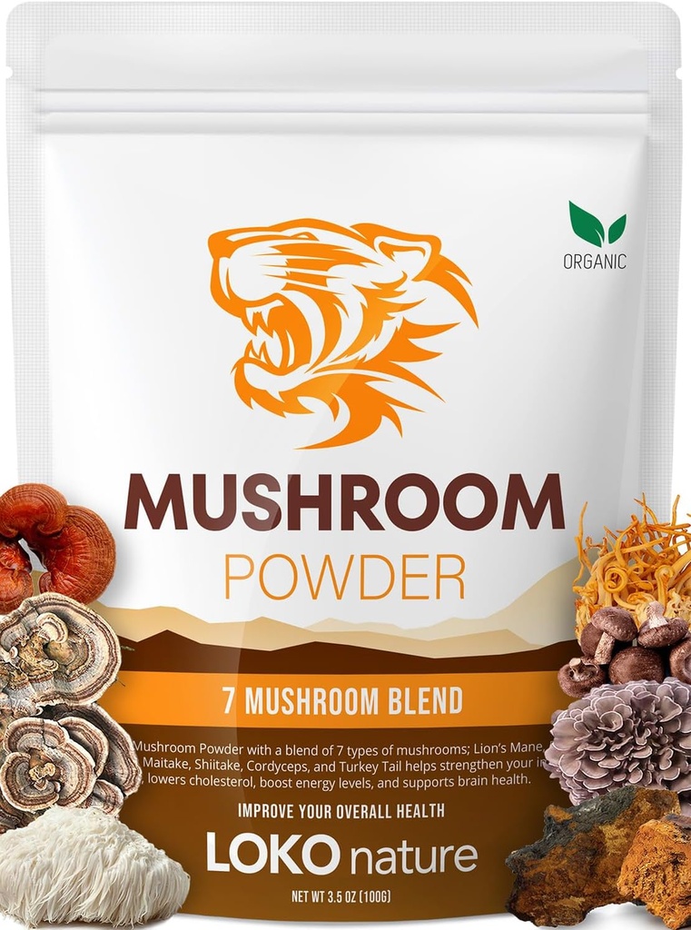 Tiger 7 Mushroom Powder Extract - 3,5oz (100g) Blend 