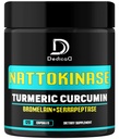 4-σε-1 Nattokinase 2000 Fu, Turmeric, Bromelain, Serrapeptase - Spike Protein Detox - Ισορροπία σώματος, Κυκλοφορία Υγεία & ανοσοποιητικό σύστημα - 120 Κάψουλες 4-Month Supply