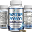 Water Away Gentle Herbal Diuretic - Φυσικό Διουρητικό Χάπια Νερού - Ανακουφίζει Bloating, Μειώστε το υπερβολικό βάρος νερού με Dandelion Leaf, Πράσινο Τσάι, Detox Cleanse & Urinary Health. Μη ΓΤΟ, 60 Καψάκια