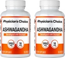 ΕΠΙΛΟΓΗ Ashwagandha του γιατρού 1950mg οργανική σκόνη ρίζας Ashwagandha με εκχύλισμα μαύρου πιπεριού, υποστήριξη στρες, συμπλήρωμα υποστήριξης διάθεσης, 90 κάψουλες Veggie Ashwagandha - 2 PCK