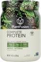PlantFusion Complete Vegan Protein Powder - Σκόνη πρωτεΐνης με βάση το φυτό με BCAAs, Digestive Enzymes και Pea Protein - Keto, Χωρίς γλουτένη, χωρίς ζάχαρη, μη GMO - Natural-No Stevia 0,93 lb