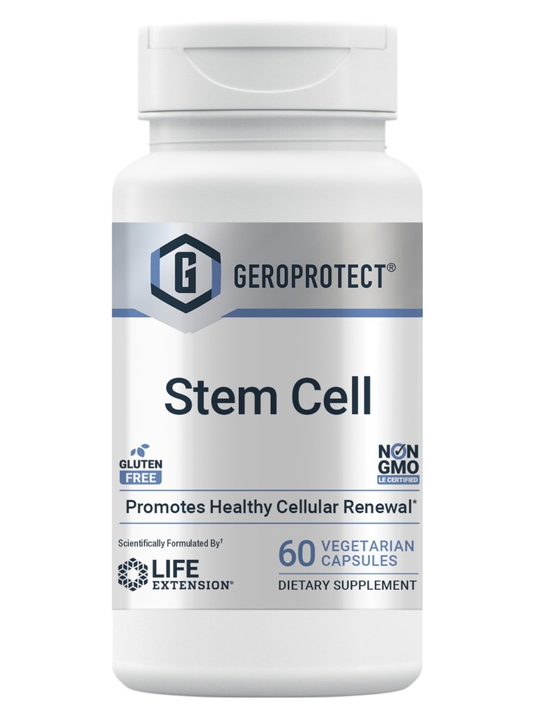 Επέκταση ζωής GEROPROTECT® βλαστοκύτταρο, προάγει υγιή κυτταρική ανανέωση, εκχύλισμα kokum, Trans-ρεσβερατρόλη, Χωρίς γλουτένη, μη ΓΤΟ, χορτοφάγοι, 60 κάψουλες