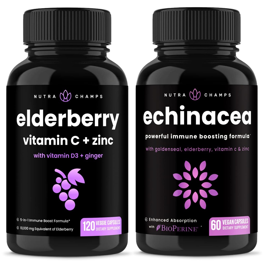 NutraChamps Elderberry and Echinacea Bundle