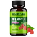 NATURELO Μελατονίνη Gummies – Μη-ΓΤΟ, Χωρίς γλουτένη, Χωρίς σόγια - Φράουλα Γεύση - Συμπληρώματα ύπνου - 90 Χορτοφαγικά Gummies