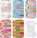 120 Pcs Ύφασμα Συγκολλητικά Ευέλικτες Επιδέσμους Μαζικά Ποικίλες Σχήματα και Μοτίβλια Μικρό Πολύχρωμο Αρκετά Υφασμάτινες Επιδέσμους με Μη Stick Pad 3 x 1 Inch για περικοπές Αποκόμματα Τραυμάτων Γυναίκες (Floral)