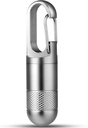 Θήκη χαπιών Τιτανίου TISUR, Keychain Holder, Travel Box Container, Portable Organizer, Αδιάβροχη μεταλλική φιάλη (Gray, Μικρό - 1,06 Inch)