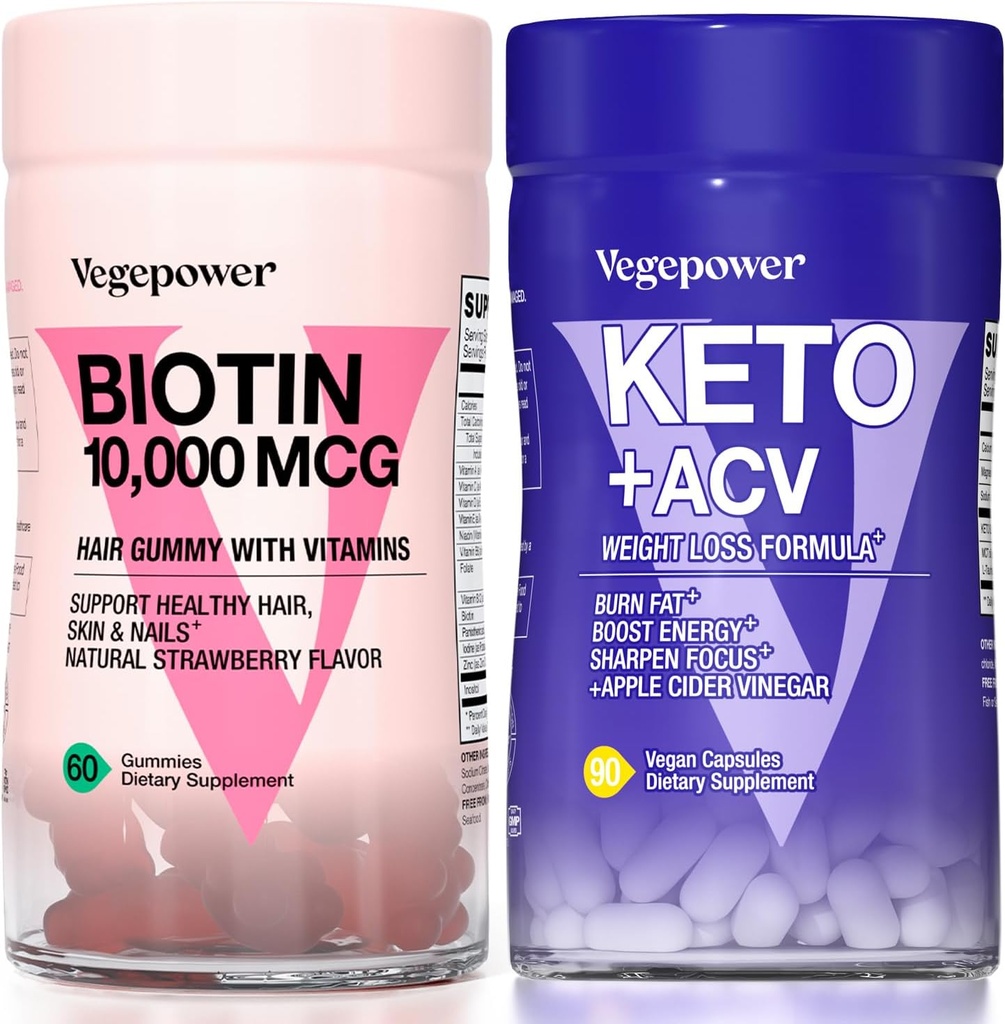 Βιοτίνη Βιταμίνες ανάπτυξης μαλλιών + Premium Keto χάπια 