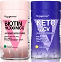 Βιοτίνη Βιταμίνες ανάπτυξης μαλλιών + Premium Keto χάπια 