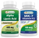 Best Naturals Alpha Lipoic Acid 600 mg & Βιταμίνη K2 (MK7) με D3