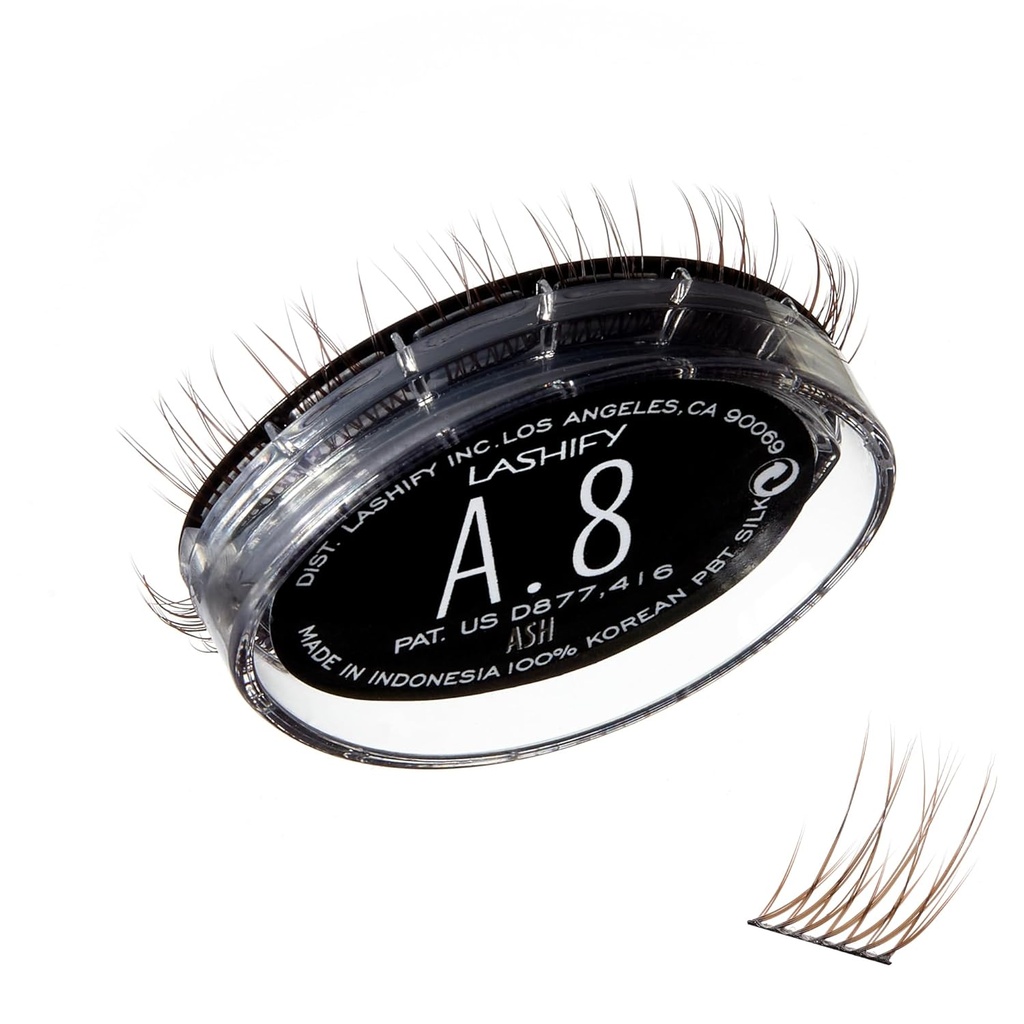 Ενισχύστε την επέκταση των βλεφαρίδων 8mm Gossamer Refill, Ash Color, DIY False Lashes for a Natural Look