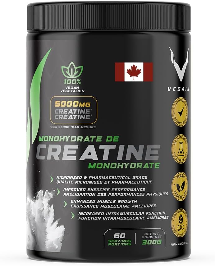 Micronized Creatine Monohydrate Powder (60 Servings) - Καθαρή Φαρμακευτική Βαθμός, Μυϊκό Κτίριο, Vegan, Απαγόρευση-ουσία Δωρεάν - 300g