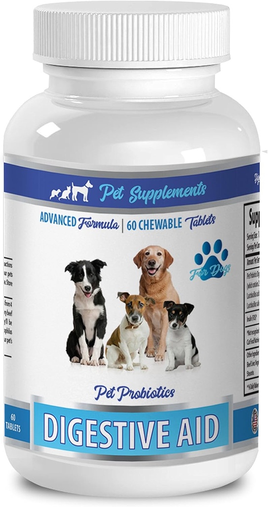 σκυλί κακή αναπνοή λιχουδιές - DOG DIGESTIVE AID PROBIOTICS - ΦΥΣΙΚΗ ΠΡΟΣΕΓΓΙΣΗ - Λύση σε κακή αναπνοή και το αέριο - COUNTER DIARHEA - σκυλί προβιοτικά ένζυμα - 1 φιάλη (60 θεραπείες)