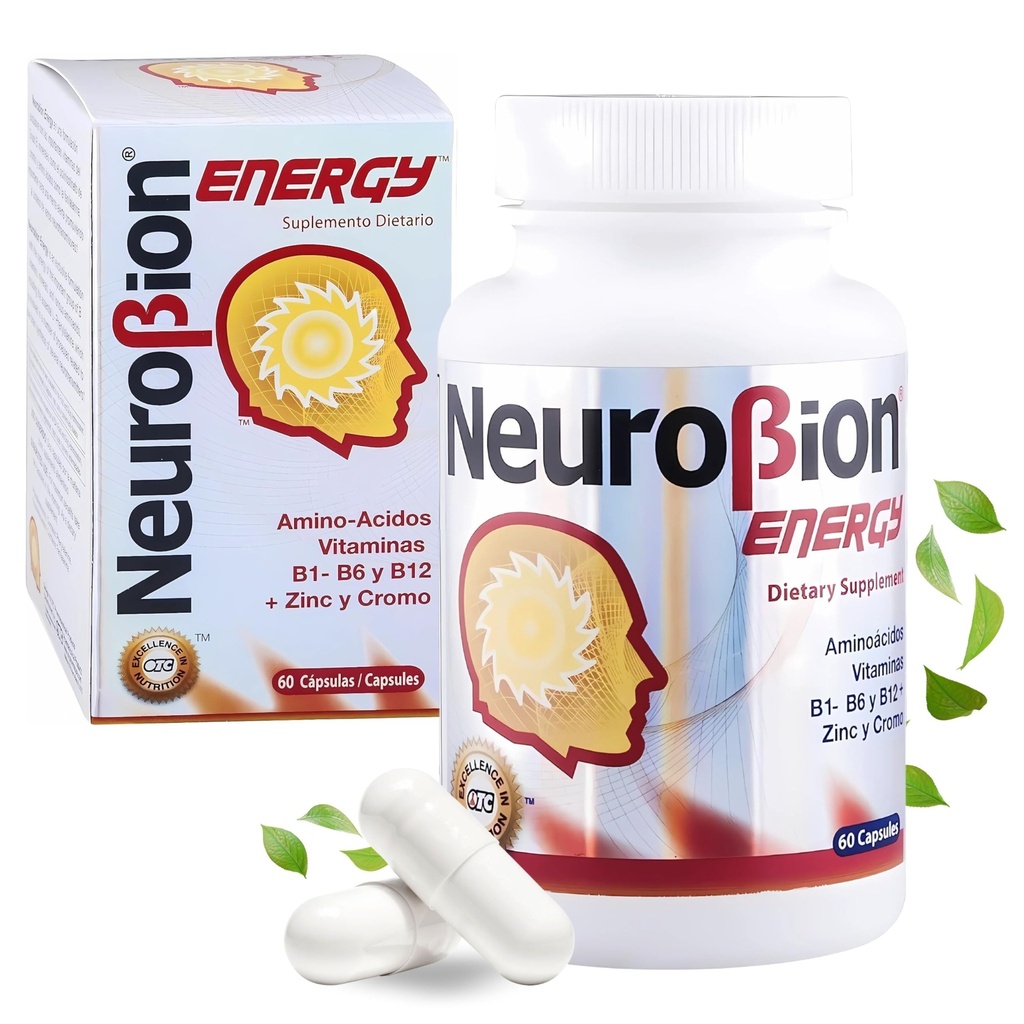 60 Caps Neurobion Energy - Αμινοξέα Βιταμίνη B1 B2 B6 B12 - Αυξάνει την εγρήγορση του εγκεφάλου & Σταματίνα