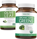 Εκχύλισμα φύλλων ελιάς & Βιολογικά Super Greens (4-Month Supply) Pure Plant Power Bundle of Olive Leaf Extract (120 Κάψουλες) Super Strength & Organic Super Greens (180 Tabets) Βιολογικά Superfood