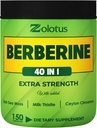 Zolotus Berberine Συμπλήρωμα 40 σε 1, με Sea Moss, Cinnamon, Milk Thistle, Apple Cider Vinegar, Quercetin για την πέψη, ανοσοποιητικό σύστημα & Heart Health