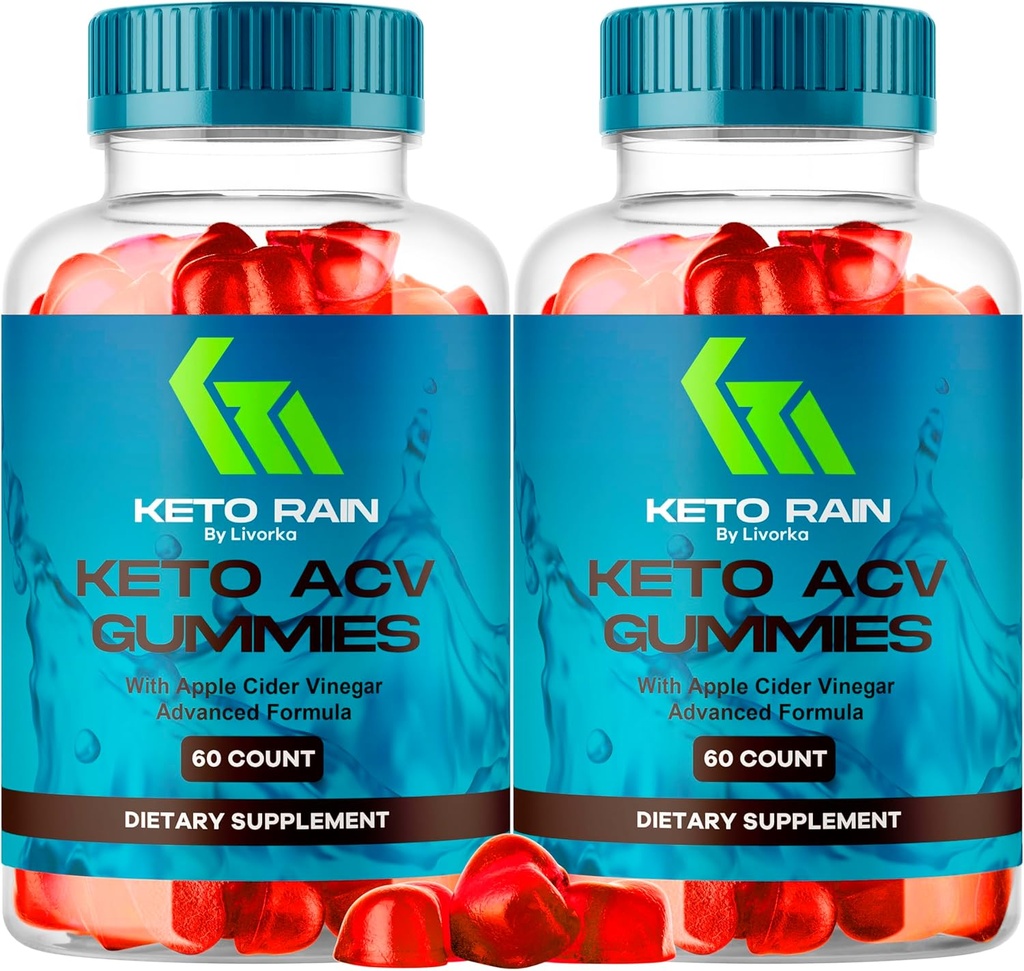 (2 Pack) Keto Rain Gummies - Keto Rain Advanced ACV Gummys, Keto Rain ACV Gummy 1050MG - Όλα φυσικά Keto Rain Apple Cinegar, KetoRain ACV Gumys, 120 Gummies για 2 μήνες