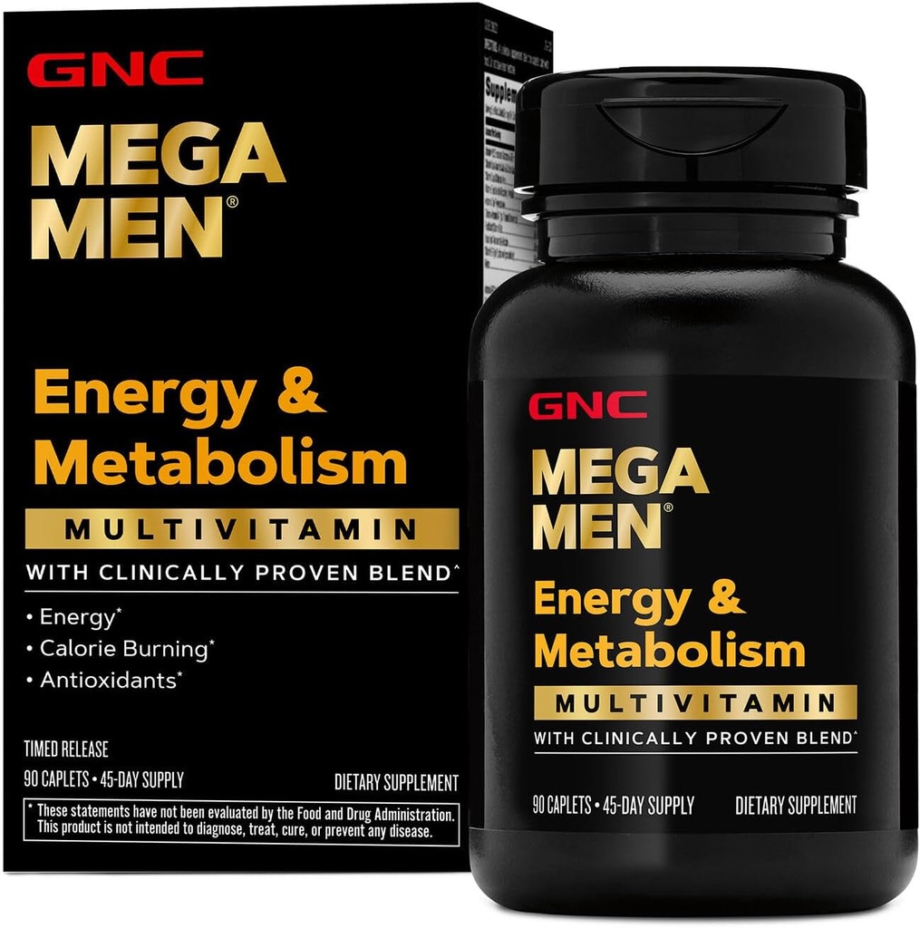 GNC Mega Άνδρες Πολυβιταμίνες, Κλινικά Αποδεδειγμένα για να αισθανθείτε καλύτερα, Ανοσολογική Υποστήριξη, Ενεργειακή Υποστήριξη, Αντιοξειδωτικά, Β Βιταμίνες, Βιταμίνη D-3, Χρονική Απελευθέρωση, 90 καταμέτρηση, 45 ημέρες προμήθεια