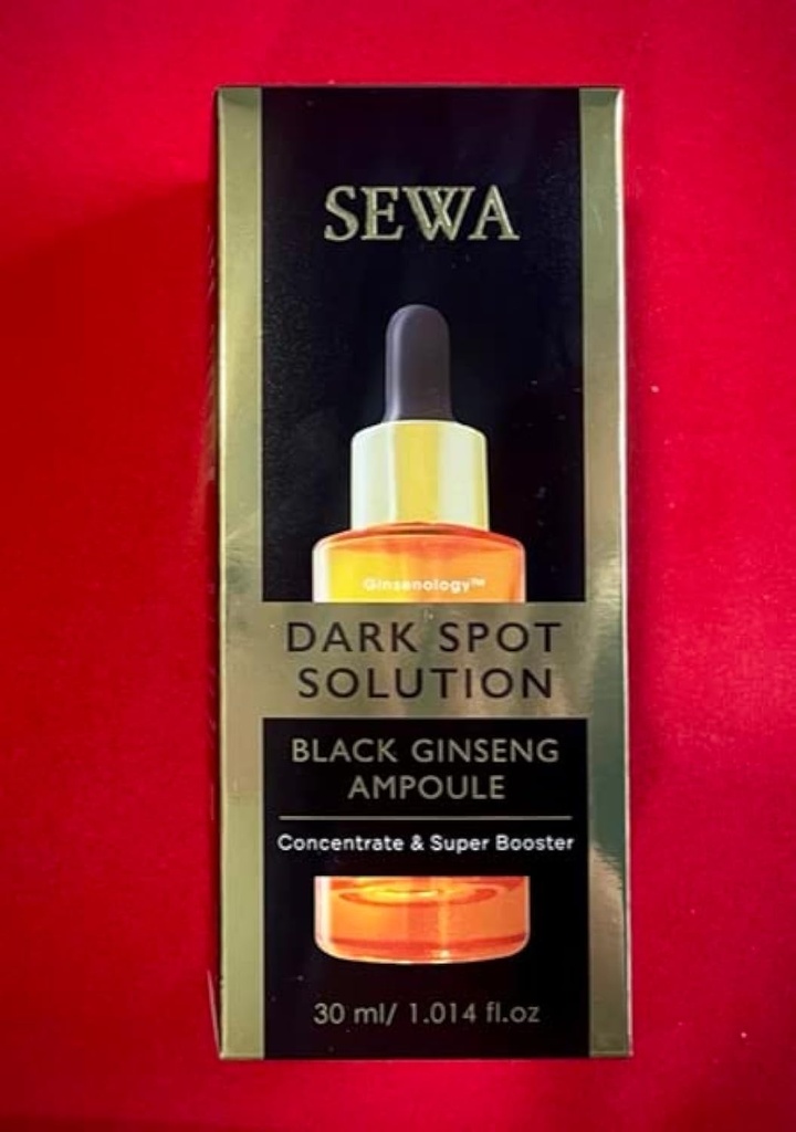 Sewa Dark Spot Solution Black Ginseng Ampoule Concentrate & Super Booster 30ml. Θεραπεία Μάλασμα, 1.01 Fl Oz (Pack of 1), Συσκευασία του 1