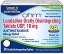 Om Loratadine 10 mg Αλλεργία Ιατρική - Μη Νυσταγμός All Day Αλλεργία Ανακούφιση, 24 ώρες Αντιισταμινικό, Διασπαστικά δισκία, Αποτελεσματική Ανακούφιση, για την ηλικία 6 και μέχρι - 30 μέτρα