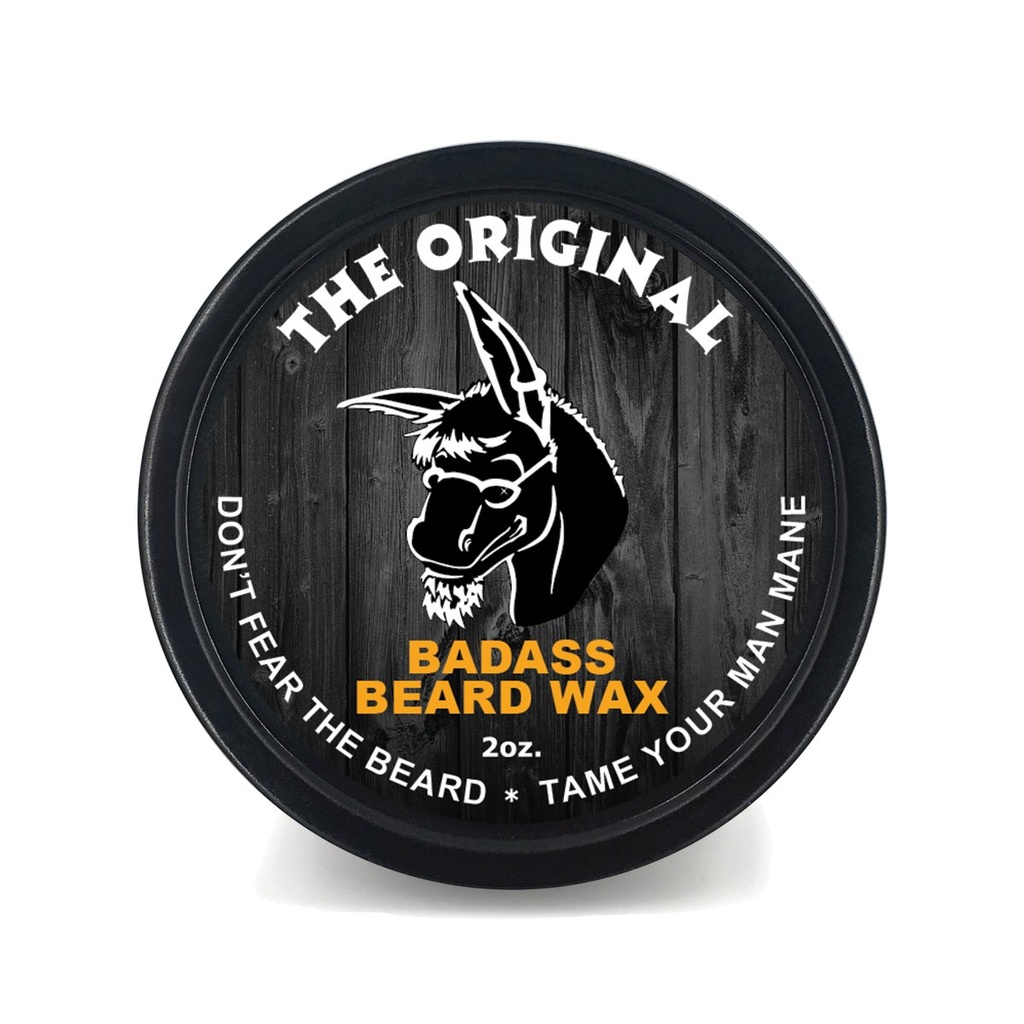 Badass Beard Care Beard Wax για τους άνδρες - Το πρωτότυπο, 2 oz - μαλακώνει τα γεννημένα μαλλιά, αφήνει το γένη σας αναζητούν και να αισθάνονται περισσότερη αγωνία