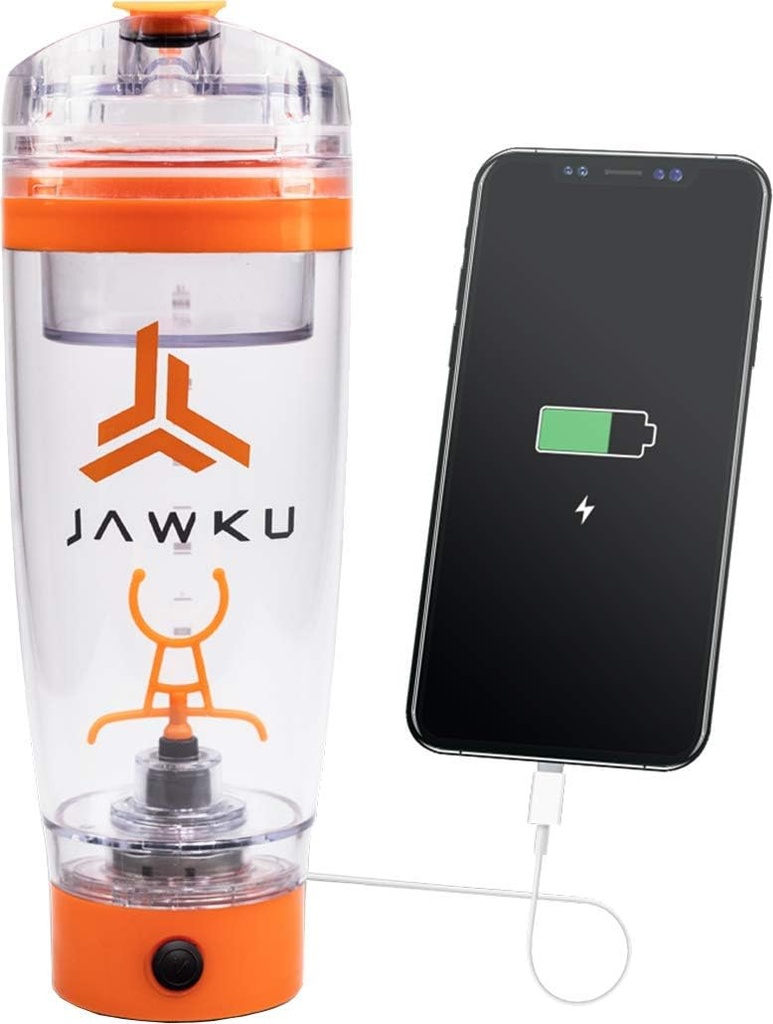 JAWKU POWER SHAKER ΦΙΑΛΗ ΤΩΡΑ ΜΕ ΠΕΡΙΠΤΩΣΗ ΑΠΟΘΗΚΕΥΣΗΣ DRY // Ένα ισχυρό 11.000 RPM Mixer και ενσωματωμένο φορτιστή για τις συσκευές σας / 600ml (20oz.) BPA Free / *ΝΕΟ* ΚΙΝΔΥΝΟΣ ΑΠΟΘΗΚΕΥΣΗΣ ΞΗΡΟΥ