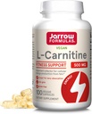 Jarrow Formulas L-Carnitine 500 mg - 100 Veggie Licaps - Important Cofactor for Energy Production (ATP) from Fats - Vegan - Up to 100 Servings