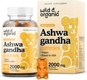 Wild & Organic Ashwagandha Gummies 2000mg - Mood Support Supplement w/Ashwagandha Root Extra Strength - Natural Calm Supplements Gummies - 60 Vegan, Non-GMO Chews