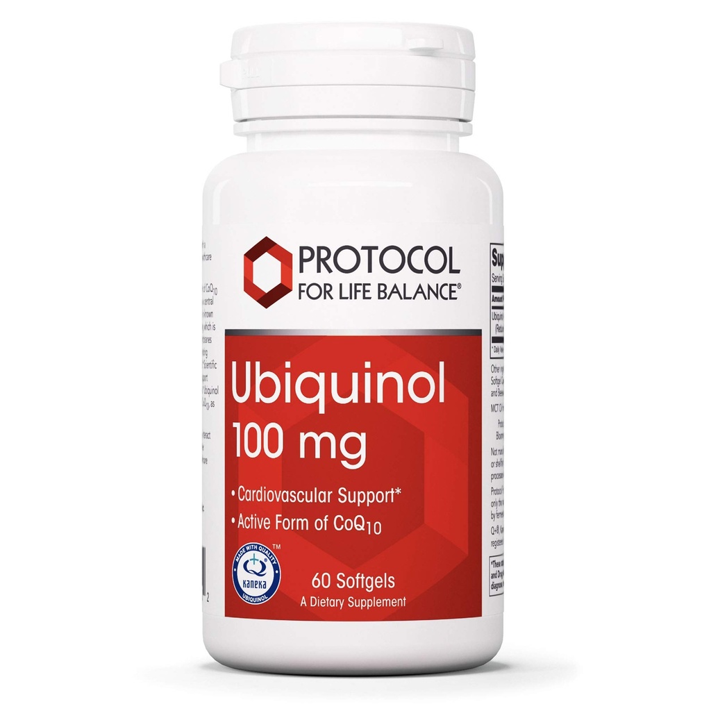 Protocol For Life Balance - Ubiquinol 100 mg - Καρδιαγγειακή υποστήριξη με ενεργή μορφή CoQ10, υποστηρίζει την παραγωγή ενέργειας, την υγεία της καρδιάς, αντιοξειδωτική δραστηριότητα - 60 Softgels