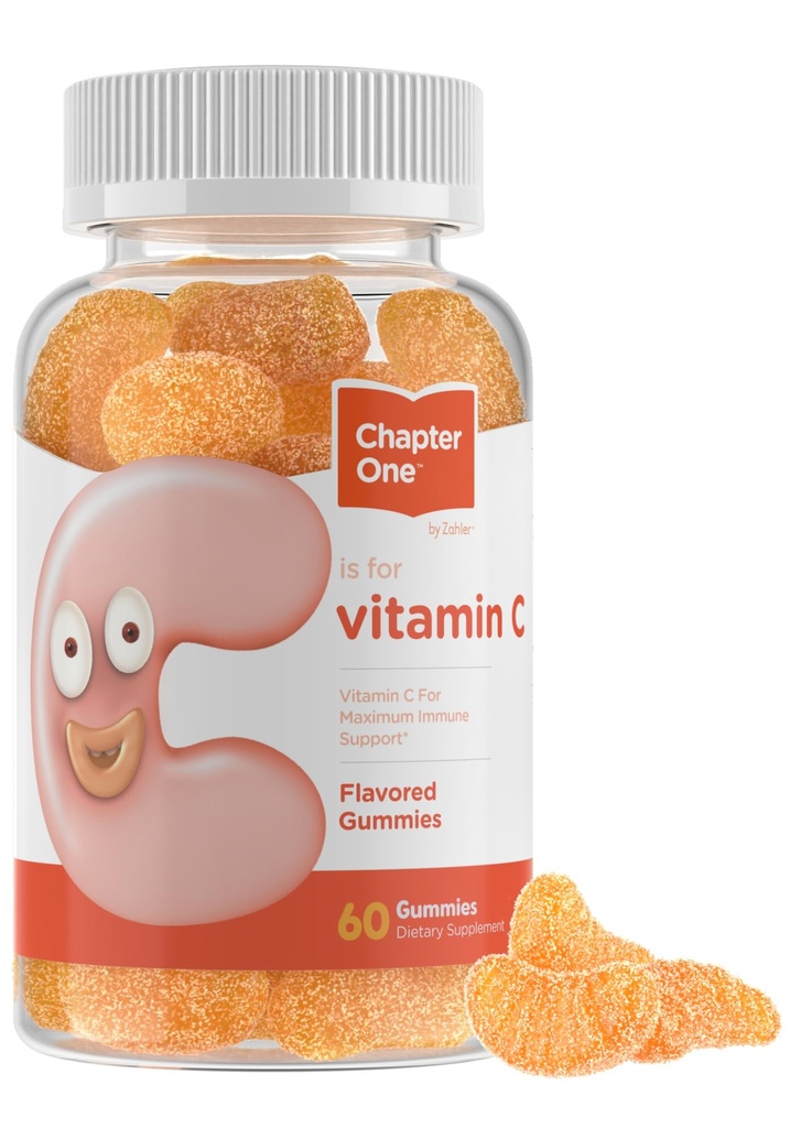 Zahler - Κεφάλαιο One Βιταμίνη C Gummies για ενήλικες & παιδιά 125 mg (60 γεύσεις Gummies) Certified Kosher Gummy Vitamin C Chewable Vitamin Gummies - Μασώμενο Βιταμίνη C Gummy - Βιταμίνη C Gummies Kids