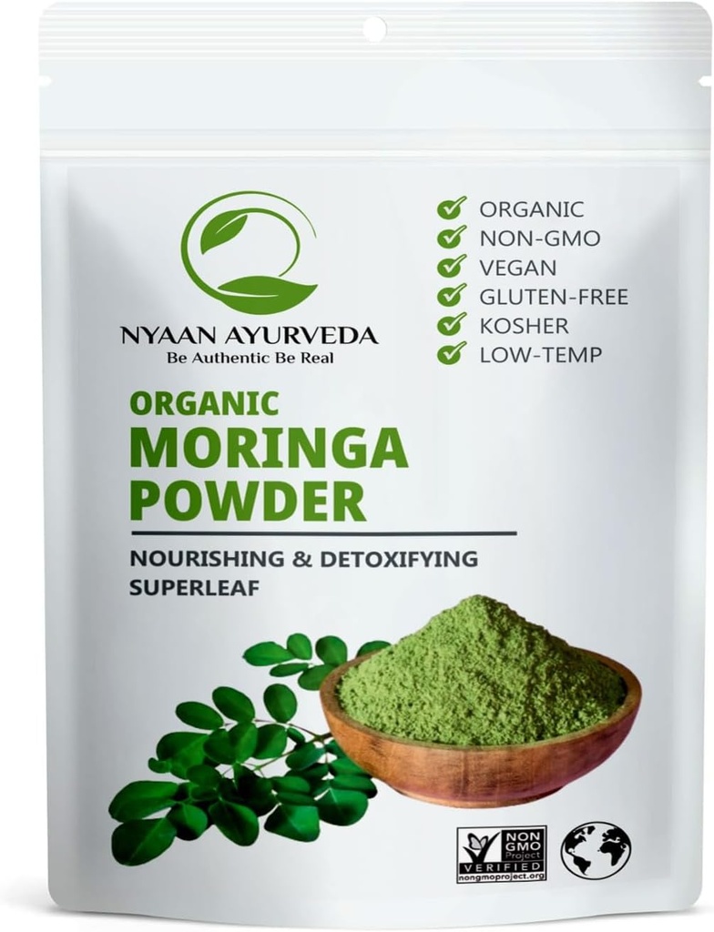 Moringa Powder (8 ουγγιά), Moringa Oleifera Leaf Powder 