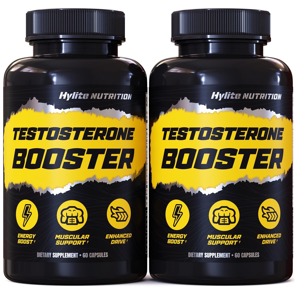 Booster τεστοστερόνης - συμπλήρωμα τεστοστερόνης για τους άνδρες - αρσενικά χάπια ενίσχυσης για την ανάπτυξη των μυών, Libido, Stamina, Δύναμη - Tongkat Ali συμπλήρωμα γυμναστικής οικοδόμος μυών - Σύνολο T ενίσχυση δοκιμής - 2 PACK
