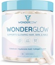 WONDERCOW Hair Skin and Nails Vitamins w/Bovine Colostrum, Collagen, Hyaluronic Acid, Biotin, Zinc, & Lactoferrin┃Supports Faster Hair Growth, Stronger Nails and Glowing Skin (30 Servings, Capsule)