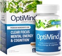 Optimind Bacopa Monnieri Συμπλήρωμα εγκεφάλου για τη μνήμη και την εστίαση, Nootropics με Φωσφατιδυλσερίνη, Huperzine A, Μη ΓΤΟ, Κλινικά Σπουδασμένα Συστατικά, 32 Κάψουλες