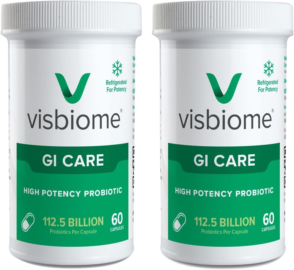 Visbiome® GI Care - High Potency Probiotic - 112.5 Billion CFU Live Probiotics, Original De Simone Formulation, Made in USA, 120 Capsles.