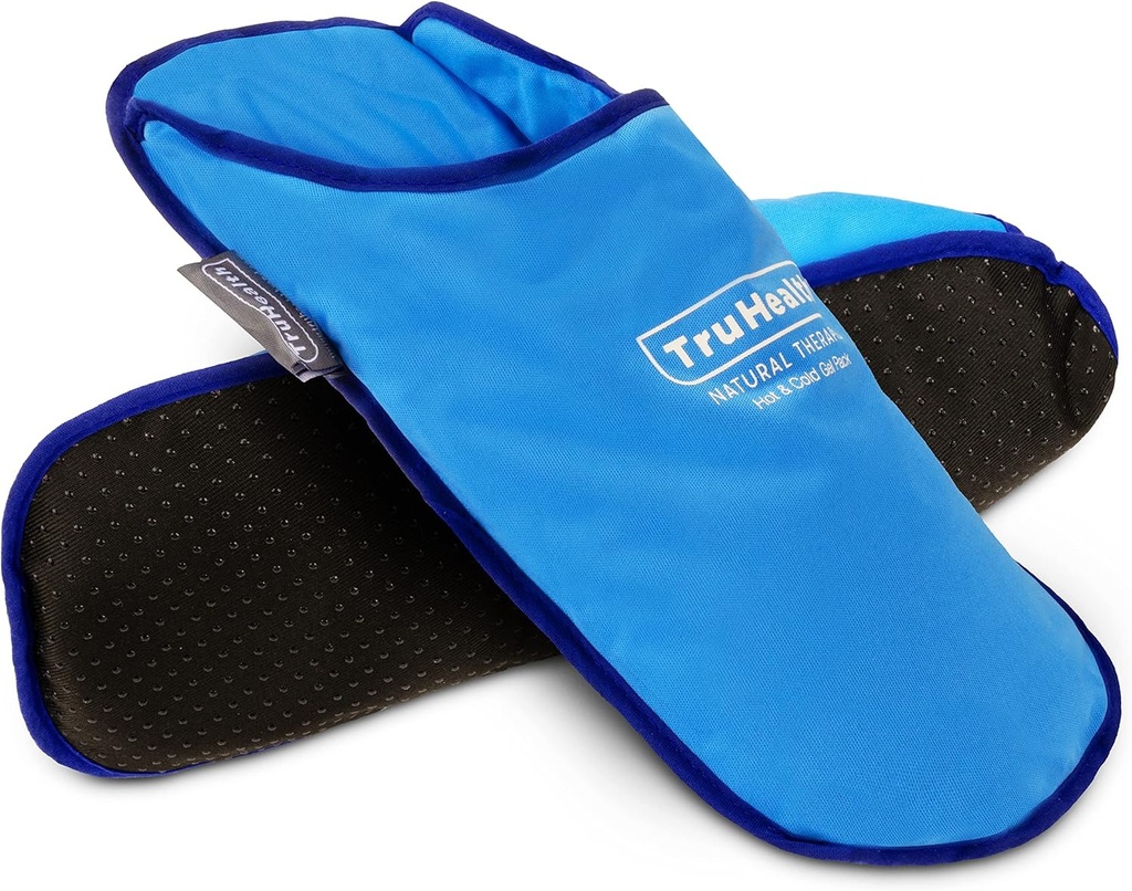 Ice Pack Slippers for Neuropathy Relief - 1 Ζεύγος, Μπλε Vinyl Gel - Παγωμένες Περιφράξεις & Κρύες Παντόφλες για Ανακουφιστικά Πόδια - Ζεστή & Ψυχρή Θεραπεία για Φυτική Φασίτιδα & Καψίματος Αίσθηση