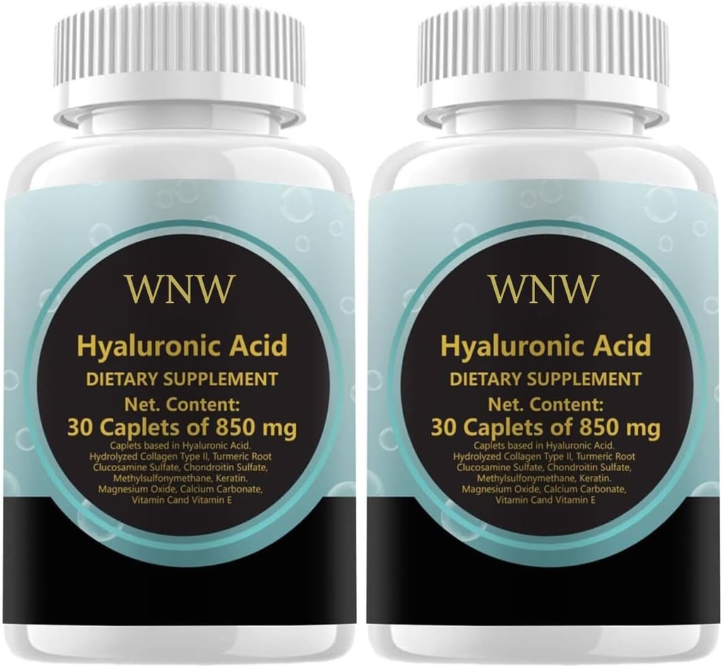 New Hyaluronic- Acid 30 Caplets 850 mg (2PCS)