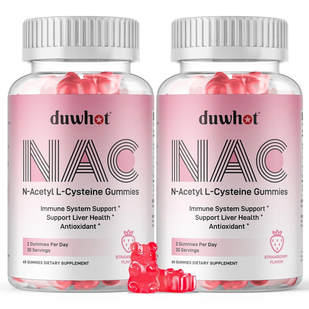 NAC Gummies 600mg, N Acetyl Cysteine συμπλήρωμα NAC Chewable for Antioxidants & Immune Support, Lung & Liver Health, Φυσικό άρωμα φράουλας, 120ct