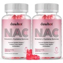 duwhot NAC Gummies 600mg, N Acetyl Cysteine Supplement NAC Chewable for Antioxidants & Immune Support, Lung & Liver Health, Natural Strawberry Flavor, 120ct