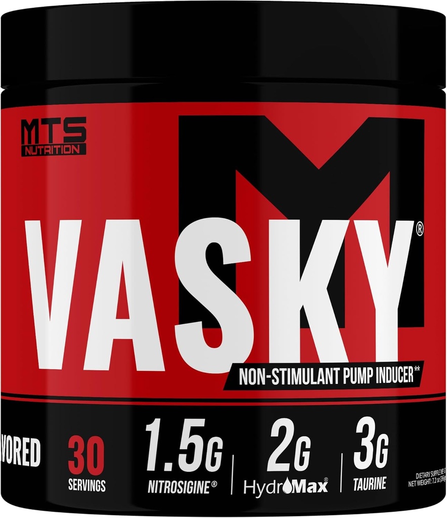 MTS Διατροφή Vasky Μη-διεγερτικό Inducer Αντλία - Μυϊκός κορεσμός Preworkout - 30 Υπηρεσίες Άγευστη