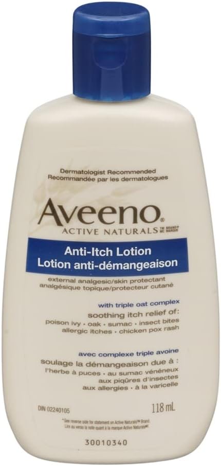 Aveeno Anti-Itch Συμπυκνωμένη Λοτιά με Calamine και Βρώμη, Προστατευτικό του δέρματος για γρήγορη δράση Itch Relief από Δηλητηριώδη Κισσό, Έντομα Bites, Chick Pox, και Αλλεργικά Its, 4 fl. oz