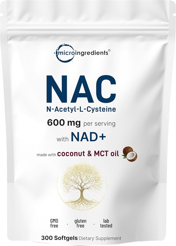 NAC 600mg με NAD+, 300 Softgels 